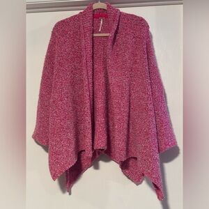 Free People Pink Textured Cardigan